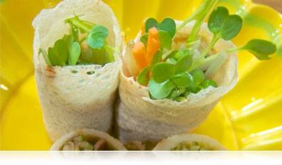 Photo of food on a yellow plate