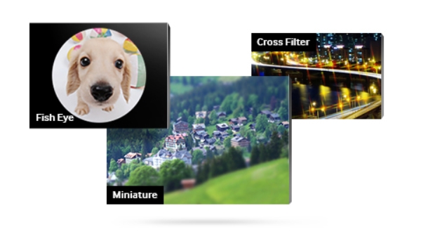 A palette of artistic filters to express yourself
