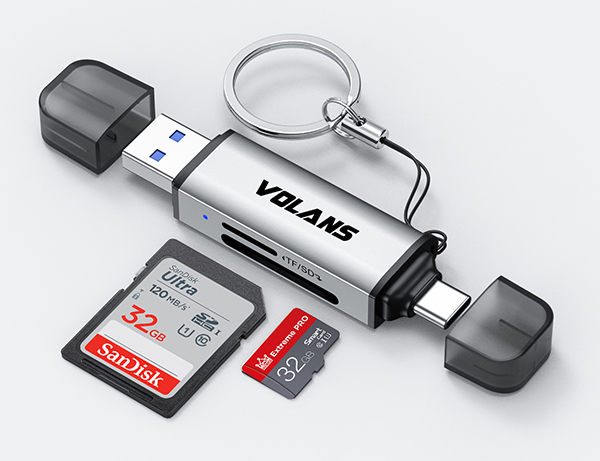 Volans VL-CR06 USB-A/C 3.1 to SD/Micro SD Card Reader