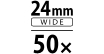 24mm wide, 50x optical zoom 24mm wide, 50x optical zoom