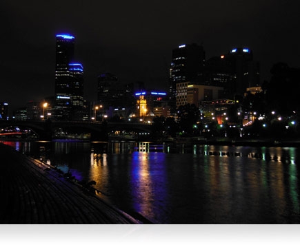 Nighttime cityscape photo demonstrating the power of the COOLPIX S9200's 16.0 MP CMOS image sensor.