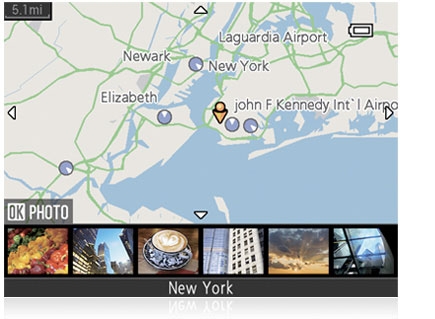 Always stay on track with the COOLPIX AW100's built-in GPS