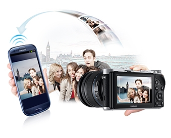 Save photos to your camera and smartphone as you shoot