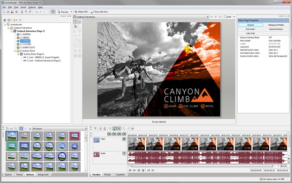 Create dazzling DVDs and Blu-ray Discs